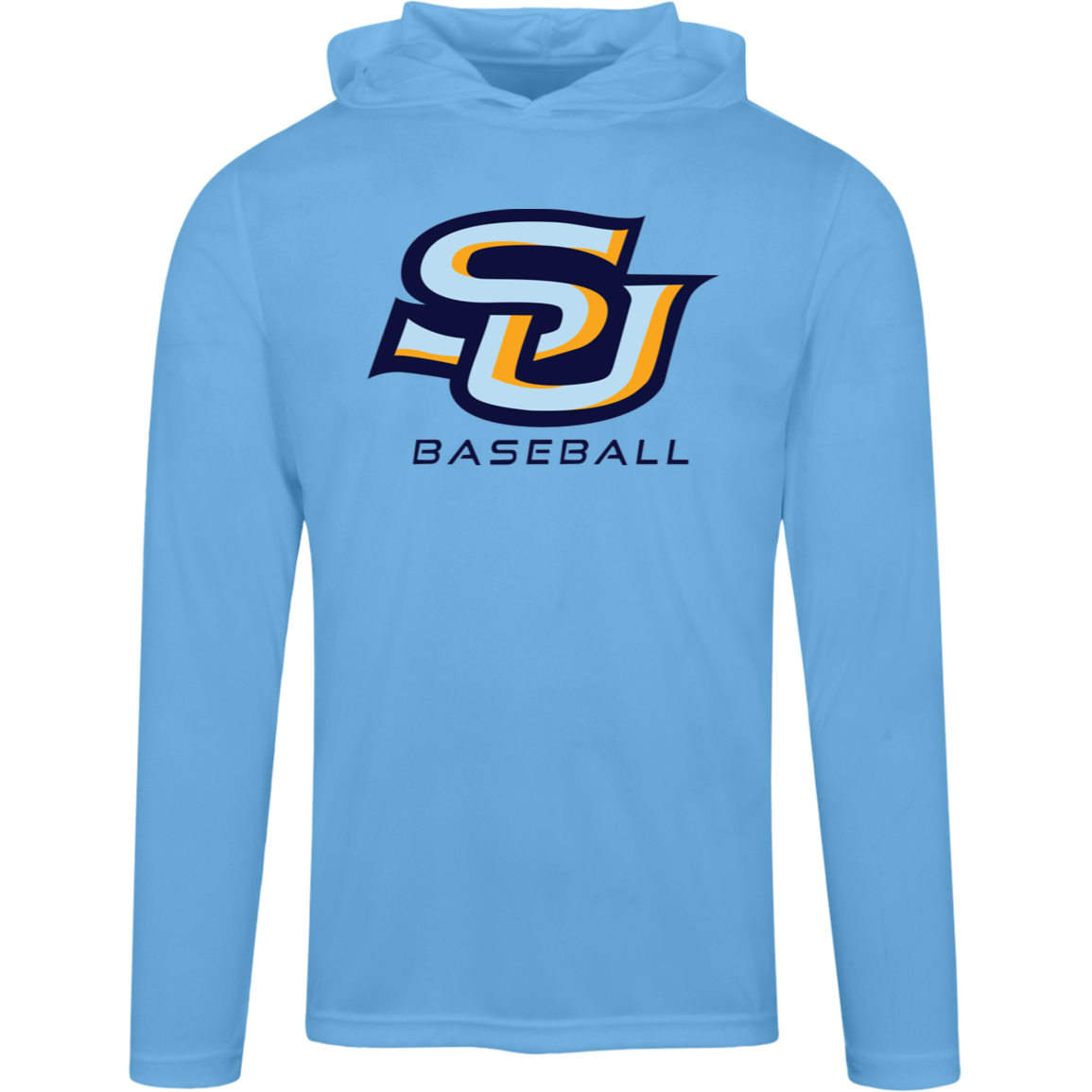 SU Baseball Navy TT41 Team 365 Mens Zone Hooded Tee