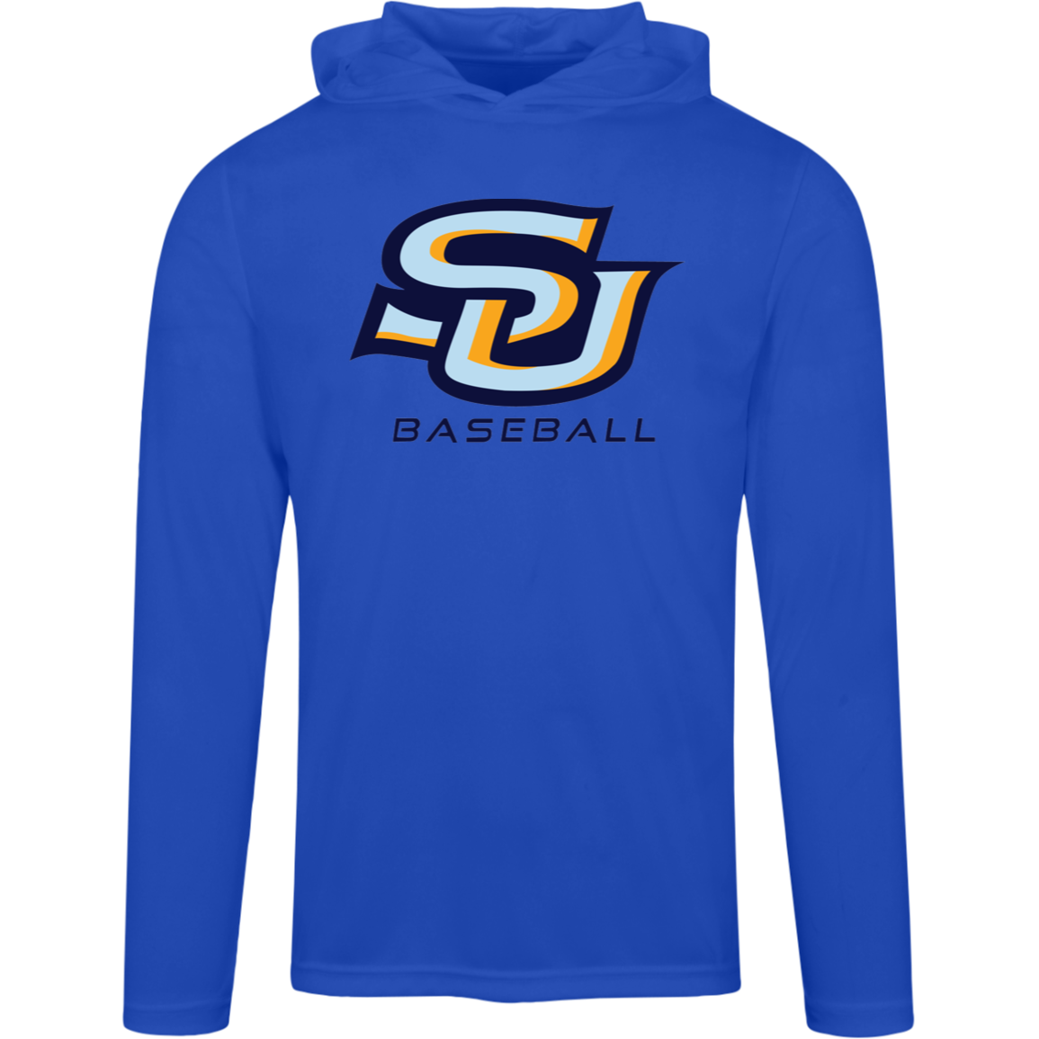 SU Baseball Navy TT41 Team 365 Mens Zone Hooded Tee
