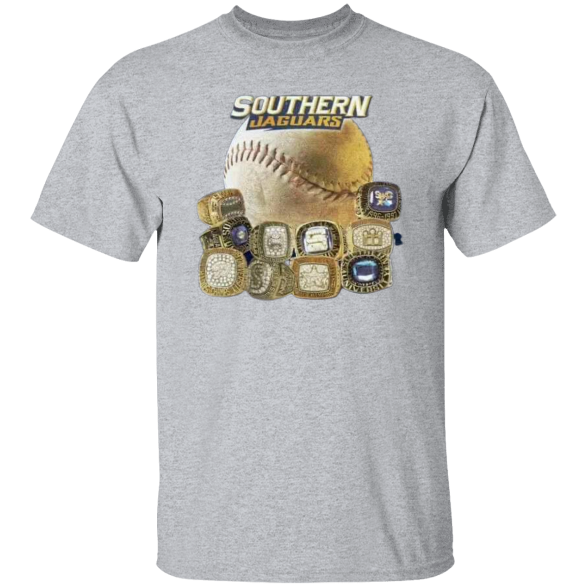 SU Baseball SWAC (Southern Wins Another Championship) Rings G500 5.3 oz. T-Shirt