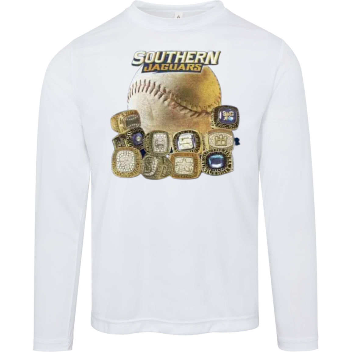SU Jaguar Baseball Rings TT11L Team 365 Mens Zone Long Sleeve Tee