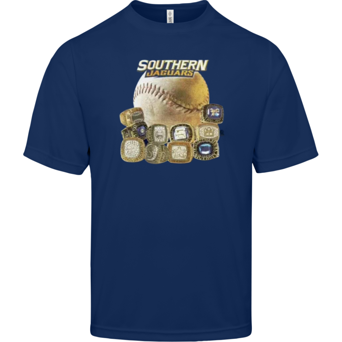 SU Jaguar Baseball Rings TT11 Team 365 Mens Zone Tee