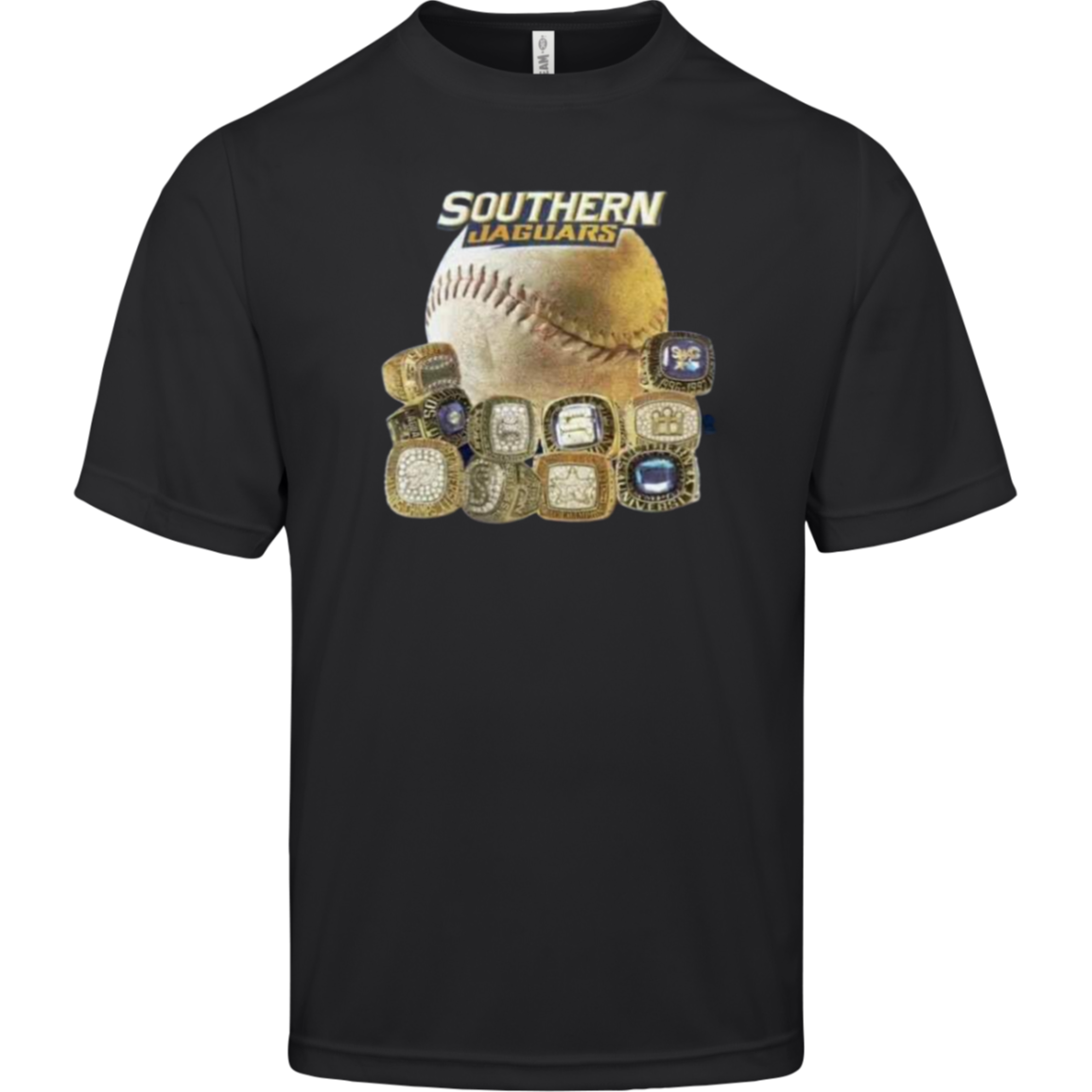 SU Jaguar Baseball Rings TT11 Team 365 Mens Zone Tee