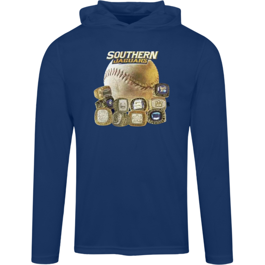 SU Jaguars Baseball Rings TT41 Team 365 Mens Zone Hooded Tee