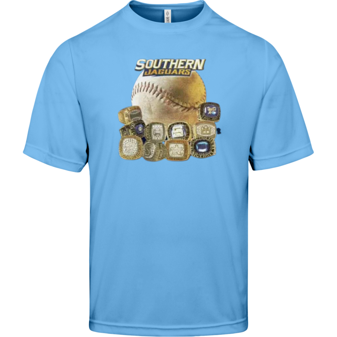SU Jaguar Baseball Rings TT11 Team 365 Mens Zone Tee