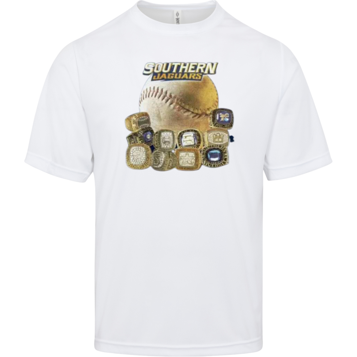 SU Jaguar Baseball Rings TT11 Team 365 Mens Zone Tee
