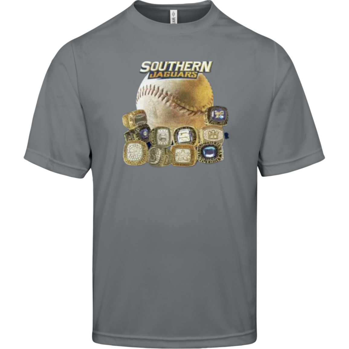 SU Jaguar Baseball Rings TT11 Team 365 Mens Zone Tee