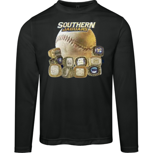 SU Jaguar Baseball Rings TT11L Team 365 Mens Zone Long Sleeve Tee