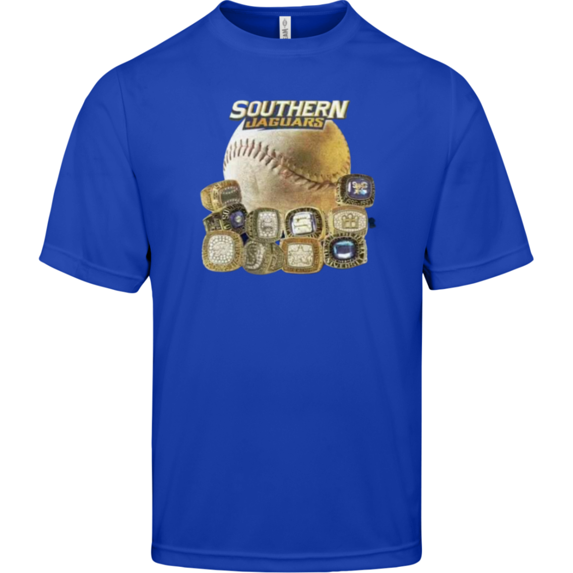 SU Jaguar Baseball Rings TT11 Team 365 Mens Zone Tee