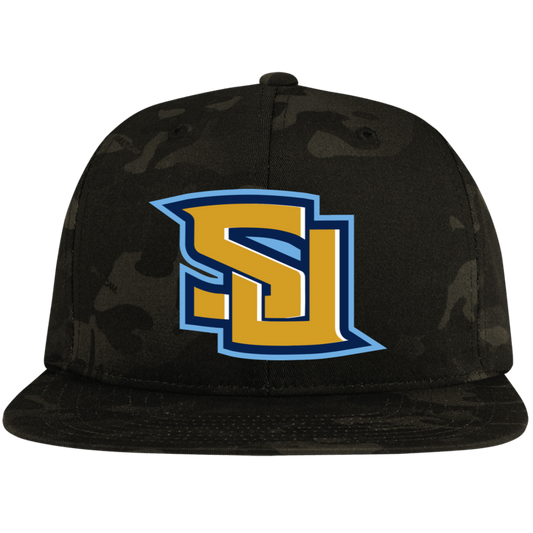 SU point STC19 Embroidered Flat Bill High-Profile Snapback Hat