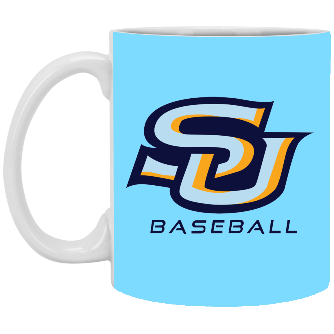 SU Baseball navy XP8434 11 oz. White Mug