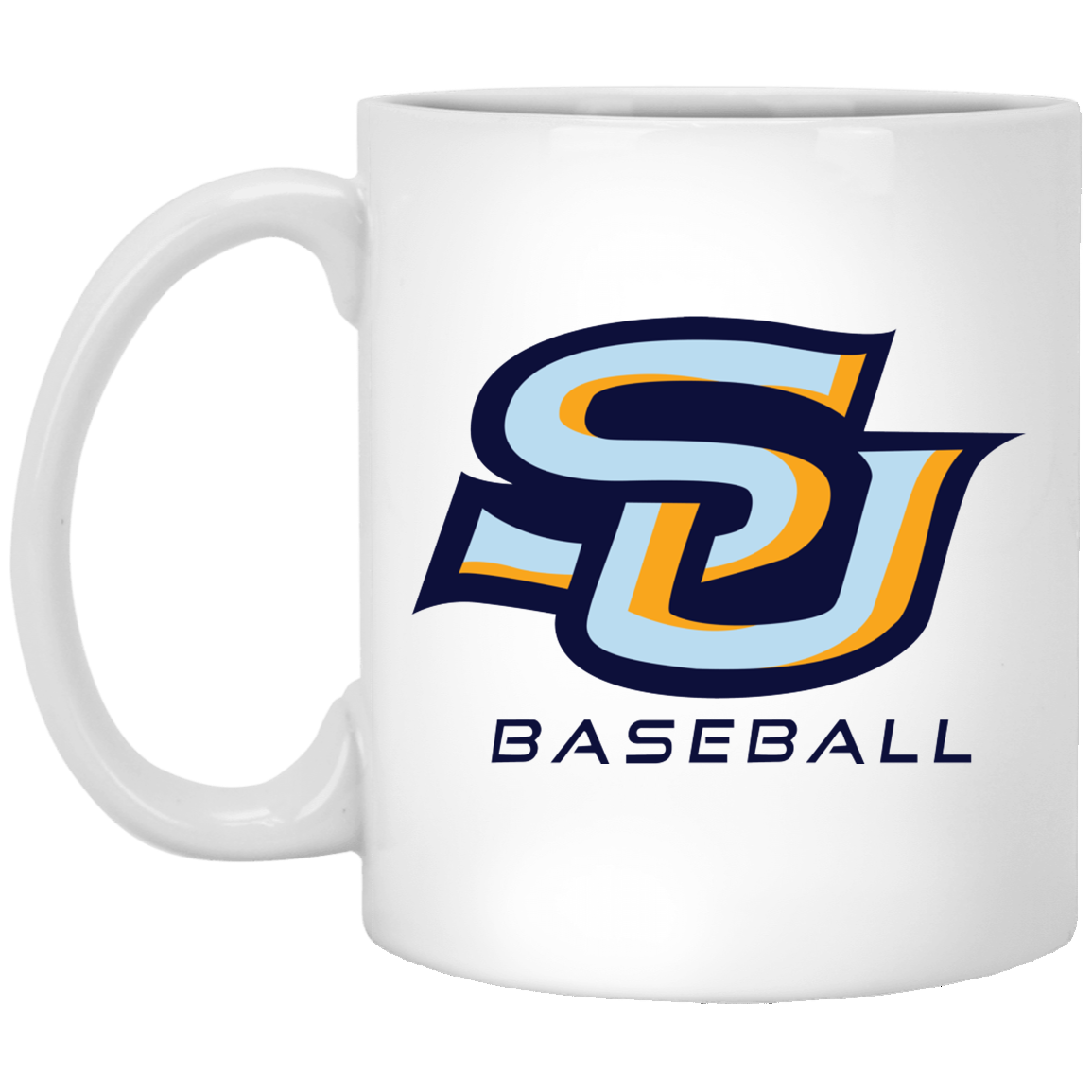 SU Baseball navy XP8434 11 oz. White Mug