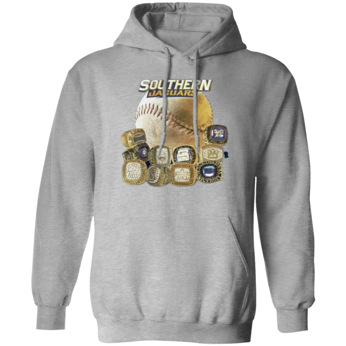 SU Baseball SWAC (Southern Wins Another Championship)  Rings G185 Pullover Hoodie