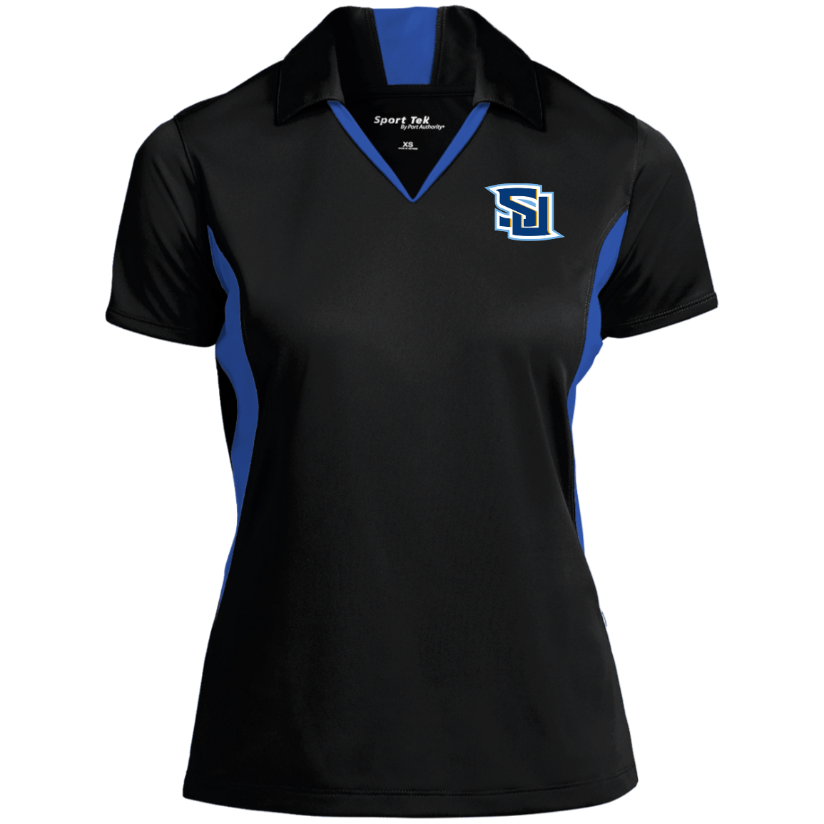 SU point blue LST655 Ladies' Colorblock Performance Polo