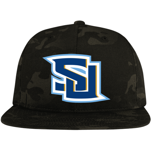 SU point STC19 Embroidered Flat Bill High-Profile Snapback Hat