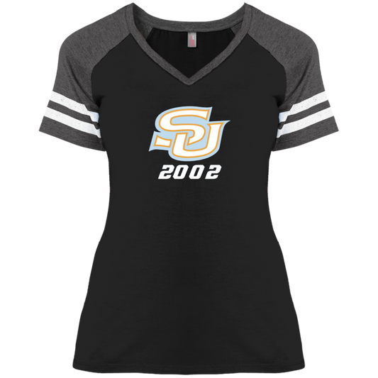 SU c/o 2002 DM476 Ladies' Game V-Neck T-Shirt